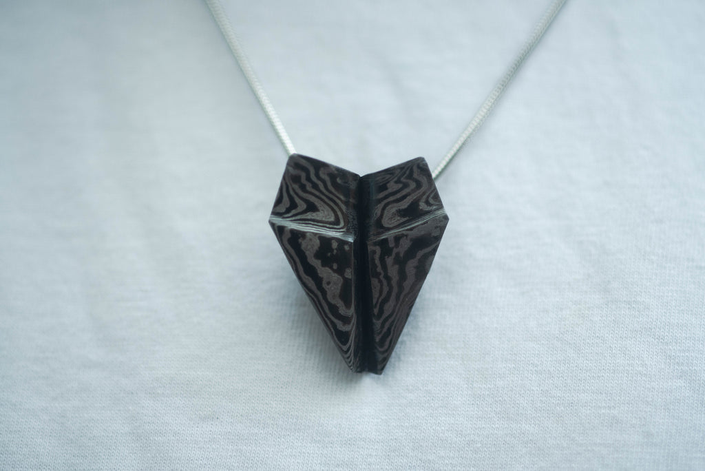 Paper Plane Pamor Necklace