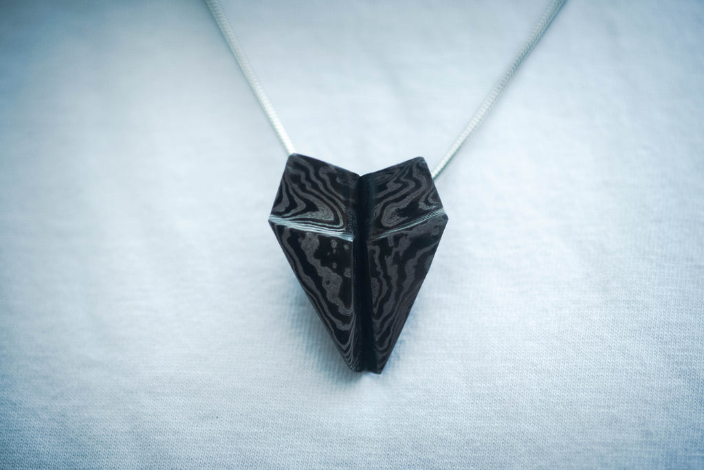 Paper Plane Pamor Necklace