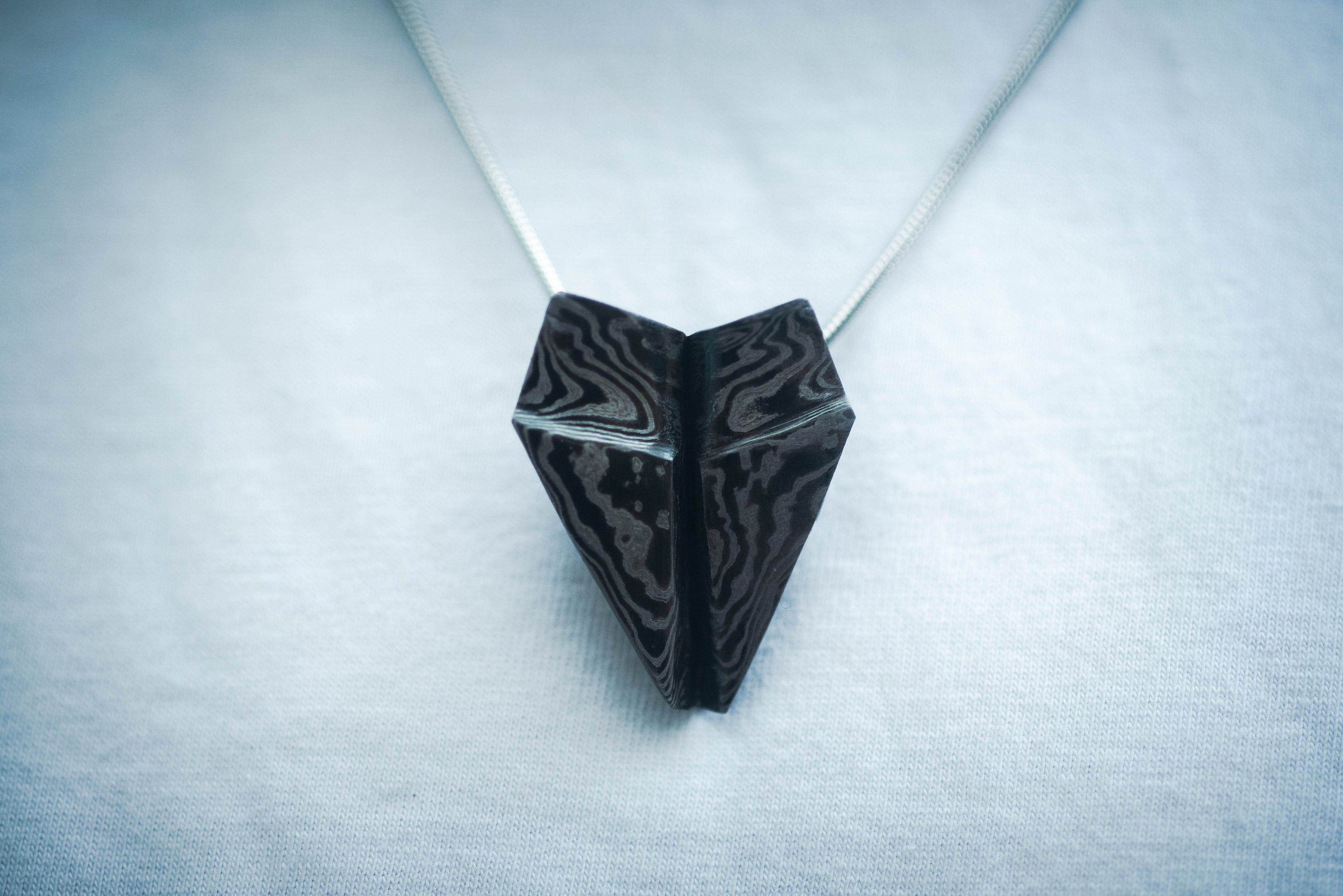Paper Plane Pamor Necklace