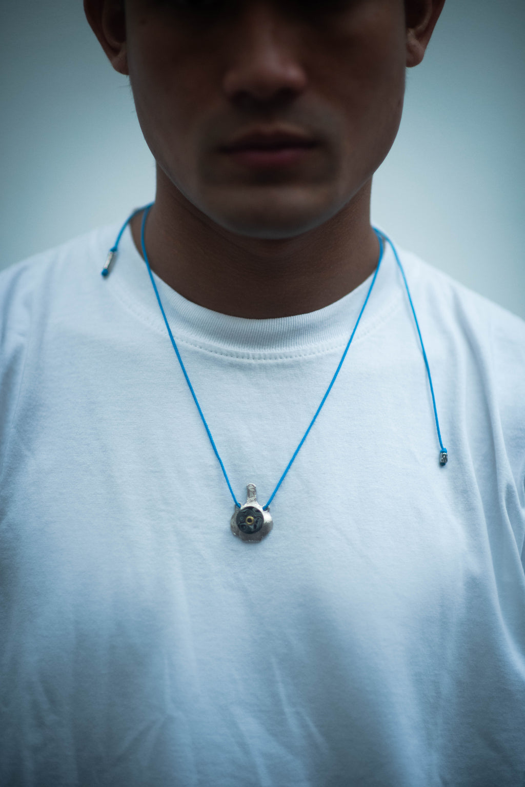 Little Blue Vase  Pamor Necklace