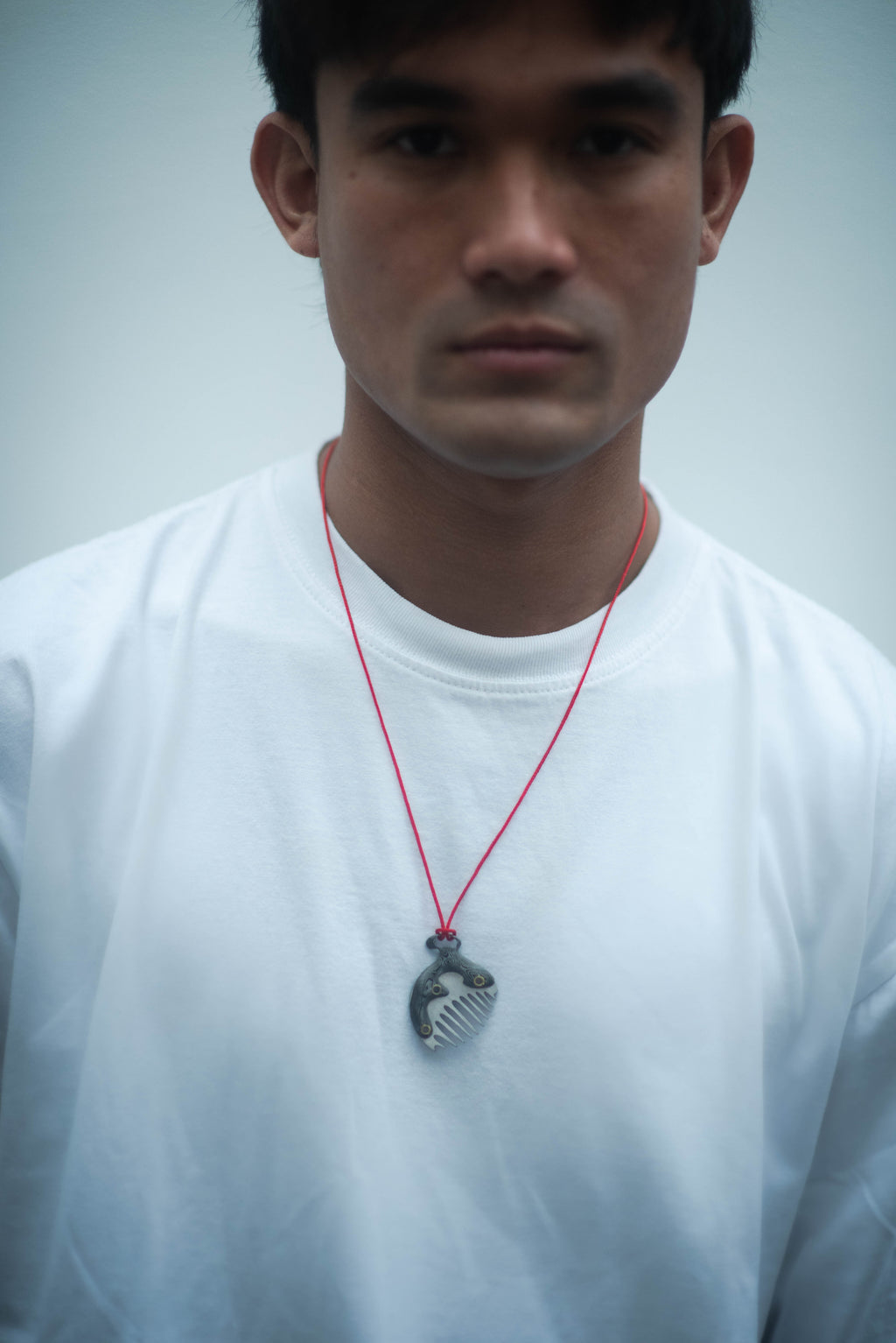 Red Grandma Comb Pamor Necklace