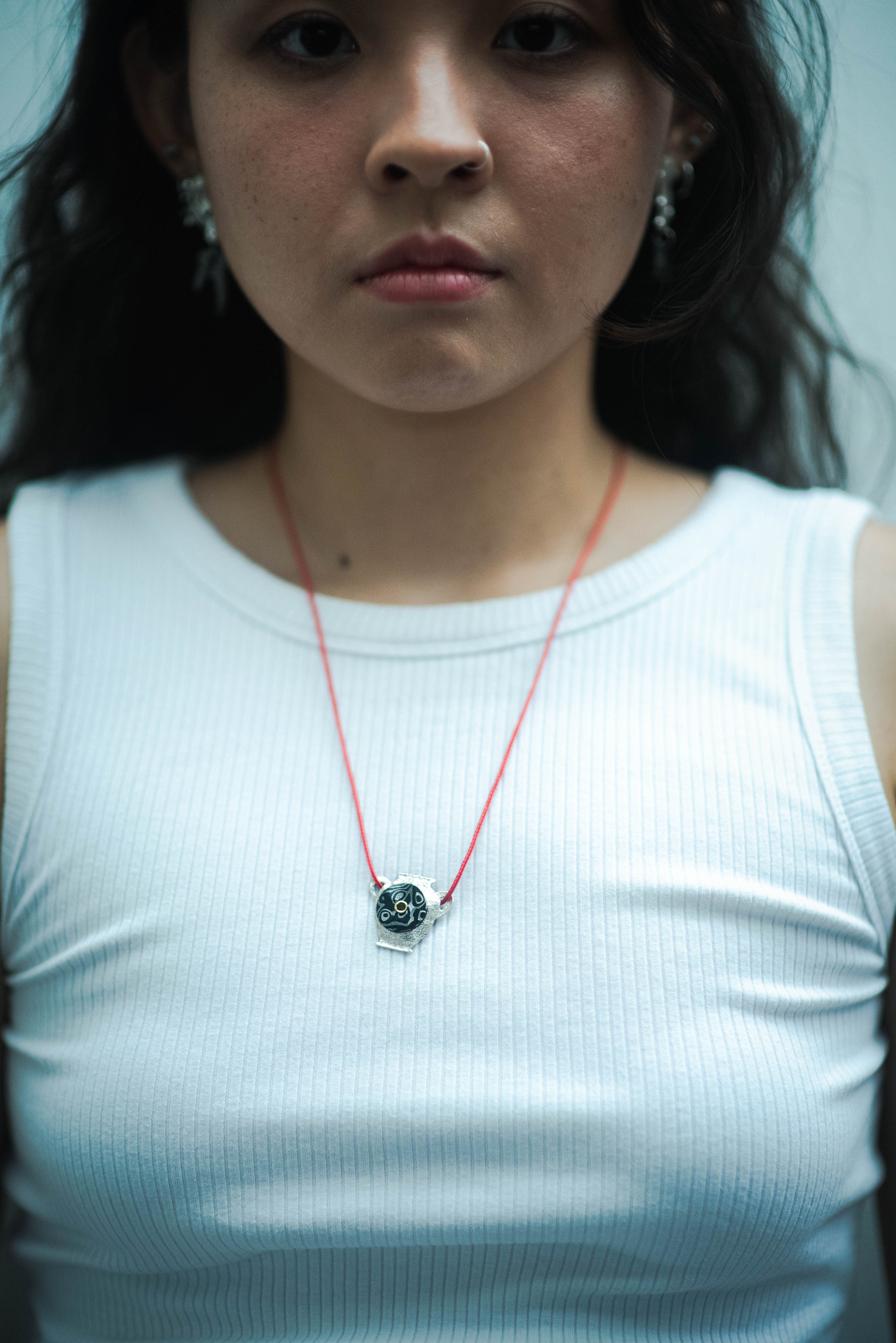 Red Little Vase Pamor Necklace