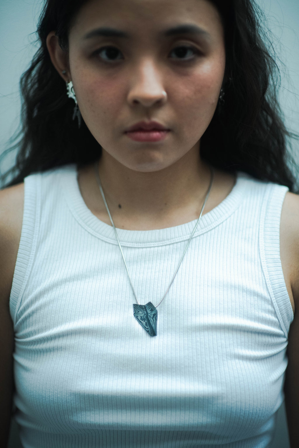 Paper Plane Pamor Necklace