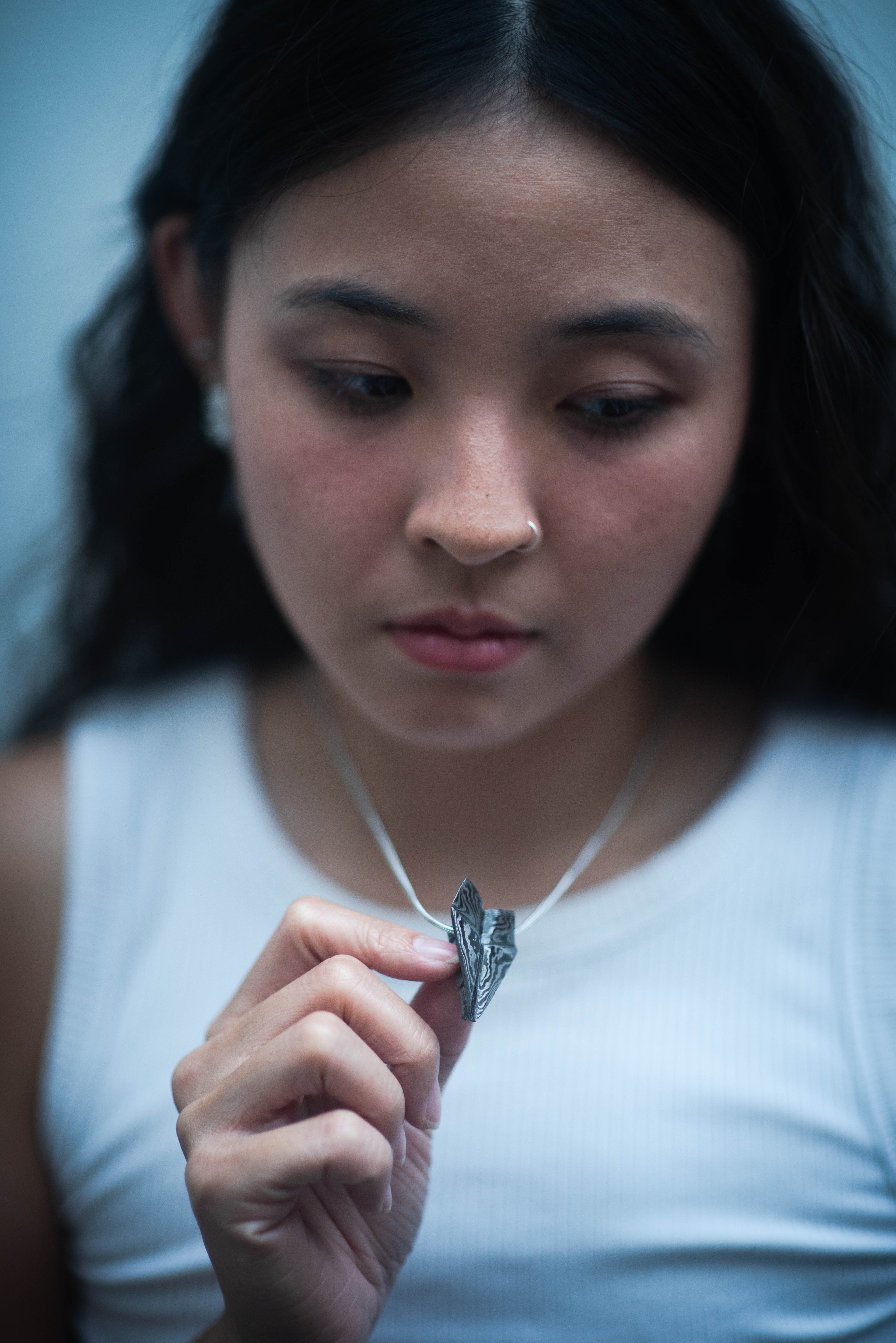 Paper Plane Pamor Necklace