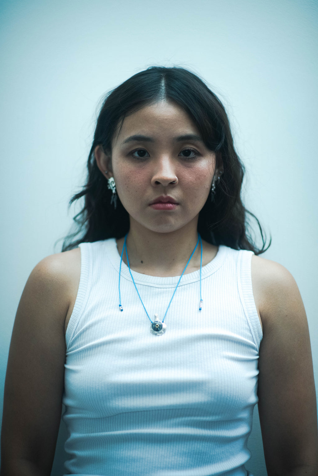 Little Blue Vase  Pamor Necklace