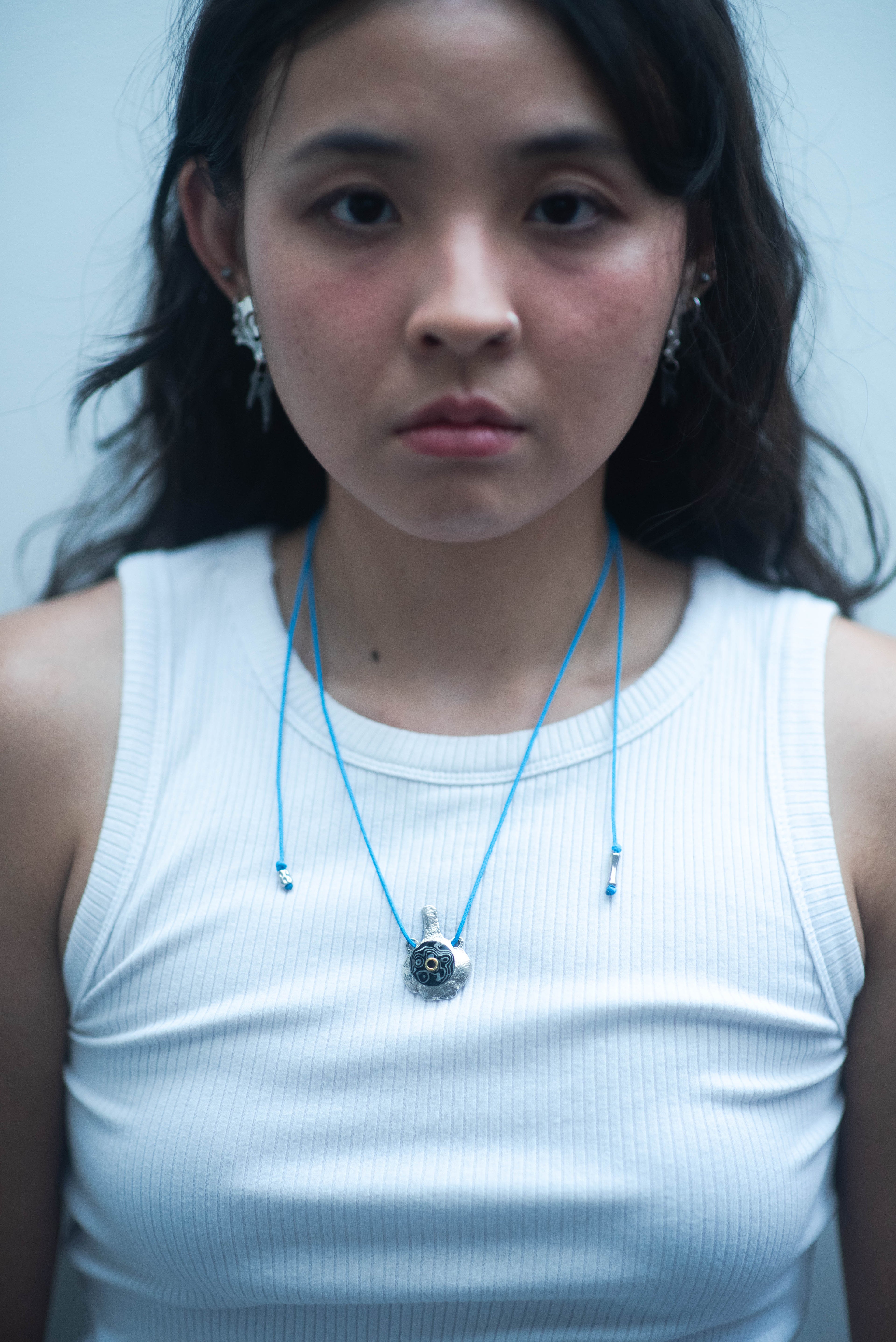 Little Blue Vase  Pamor Necklace